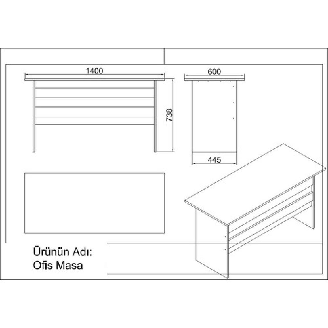 Robin Home Verona Abce Ofis Büro Masa Takımı