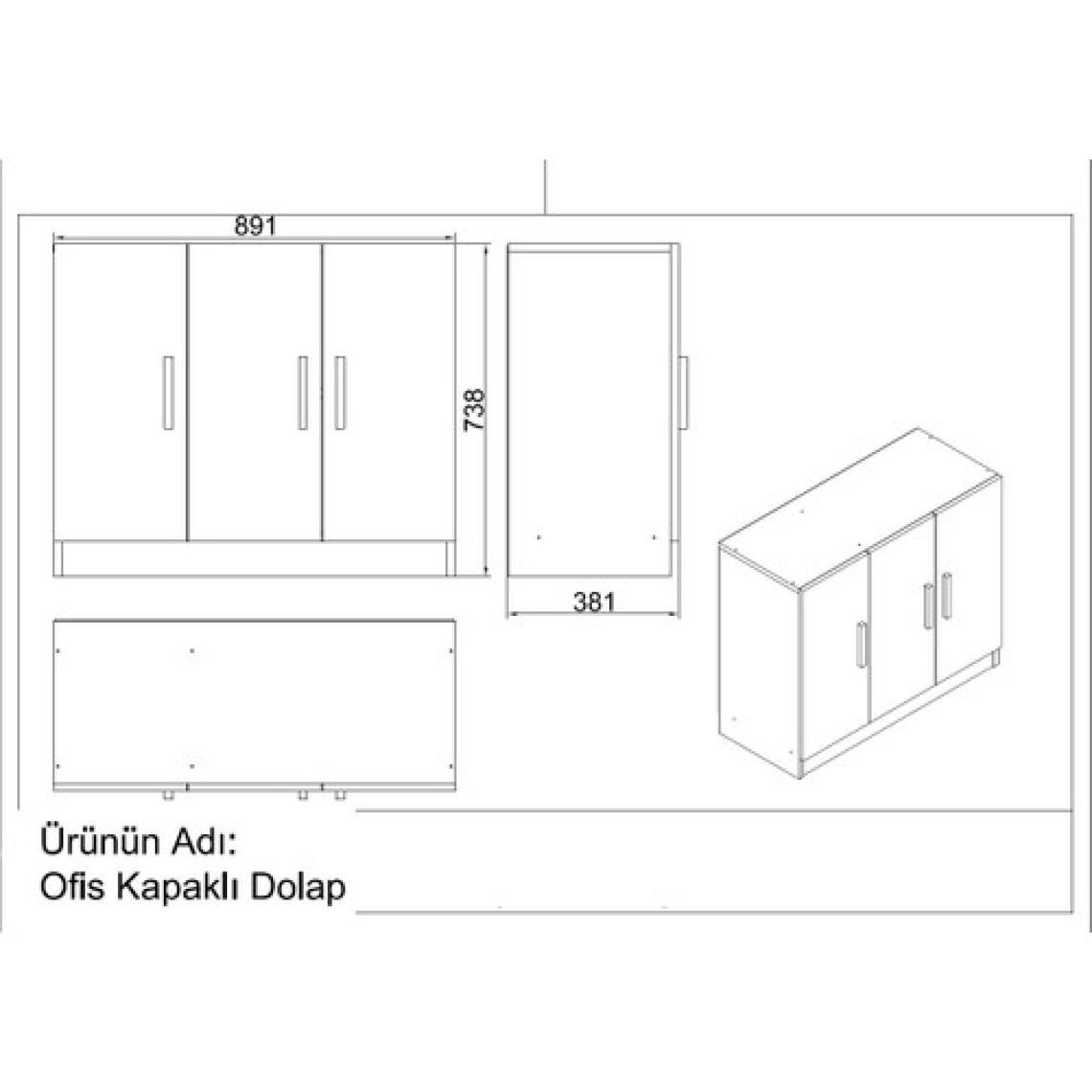 Robin Home Verona Abce Ofis Büro Masa Takımı