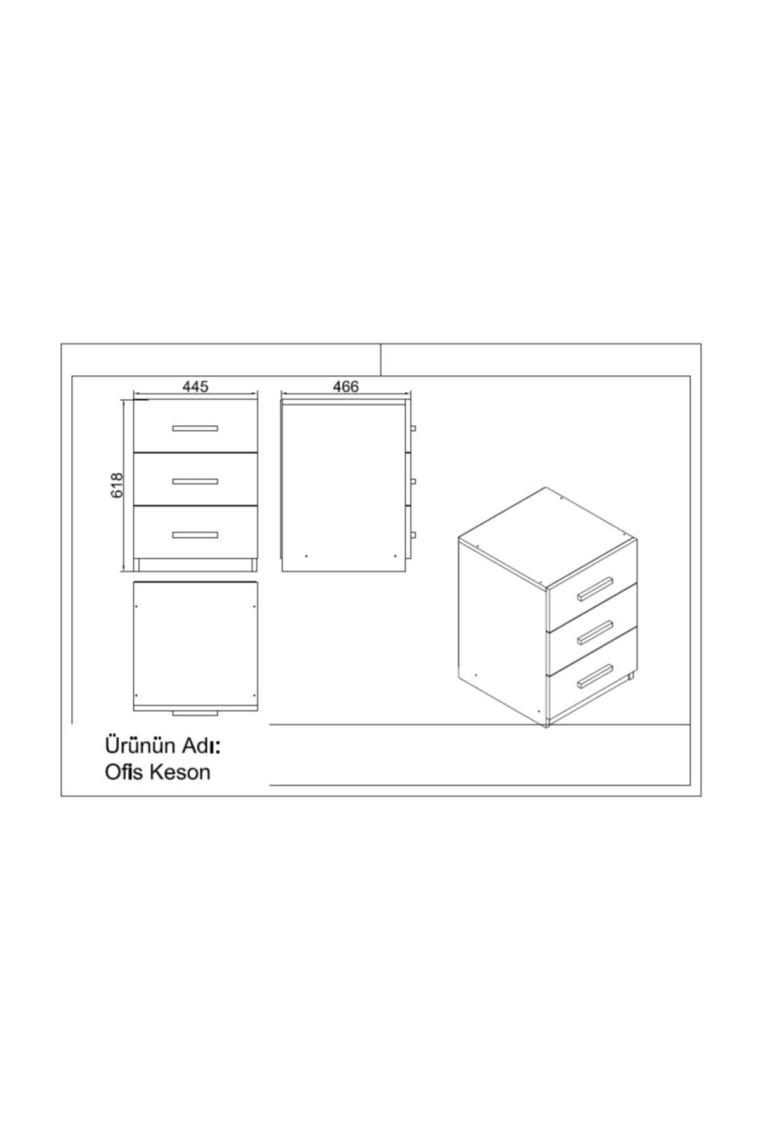 Robin Home Verona Abcdef Ofis Büro Masa Takımı