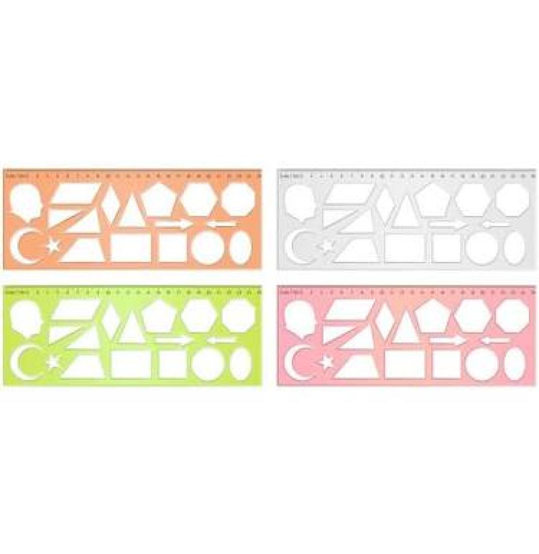 Hatas Geometrik Şekiller Şablonu 25CM 02285