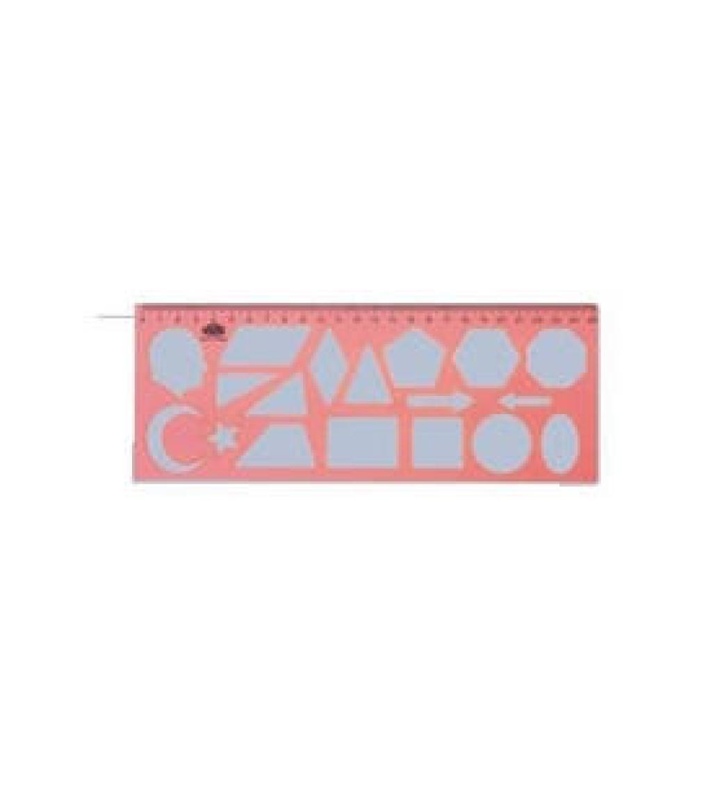 Hatas Geometrik Şekiller Şablonu 25CM 02285