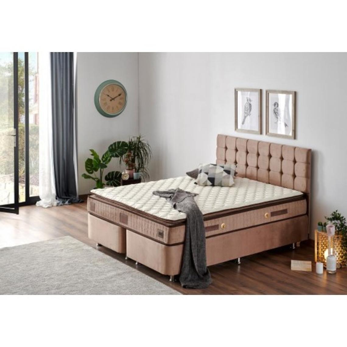 W. Cotton 160x200 cm Çift Kişilik Pedli Yatak Baza Başlık Takımı - Kumaş Baza, Başlık ve Yatak Seti