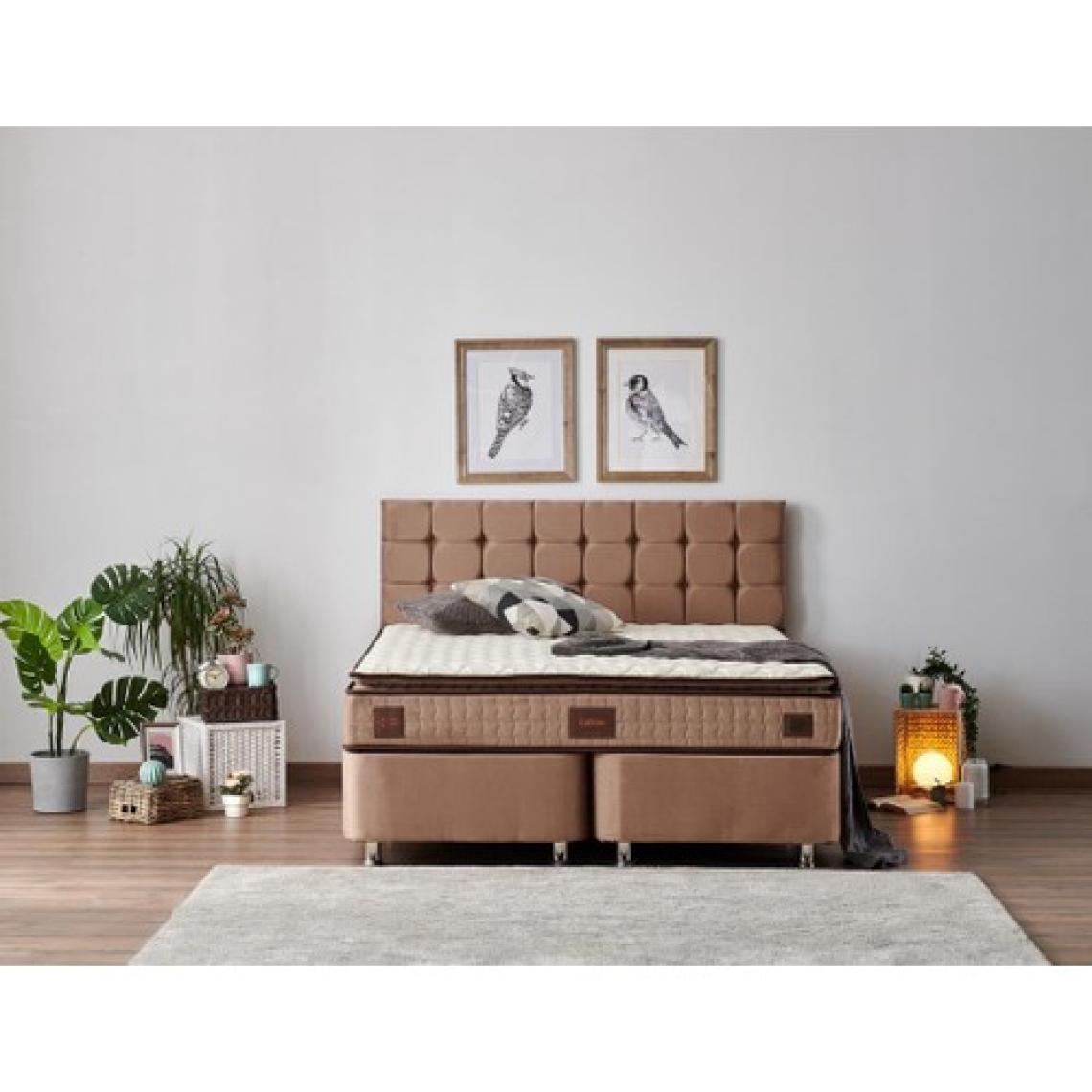 W. Cotton 160x200 cm Çift Kişilik Pedli Yatak Baza Başlık Takımı - Kumaş Baza, Başlık ve Yatak Seti