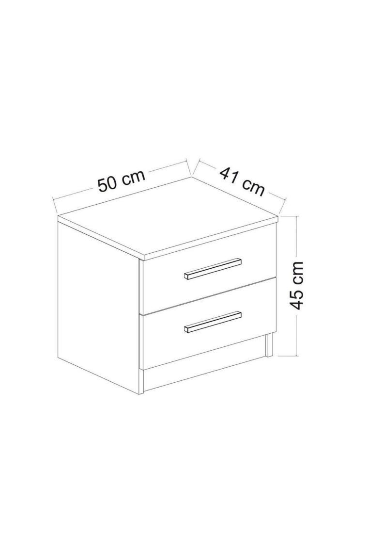 Minar Kale Yatak Odası Takımı Set 2 - Beyaz