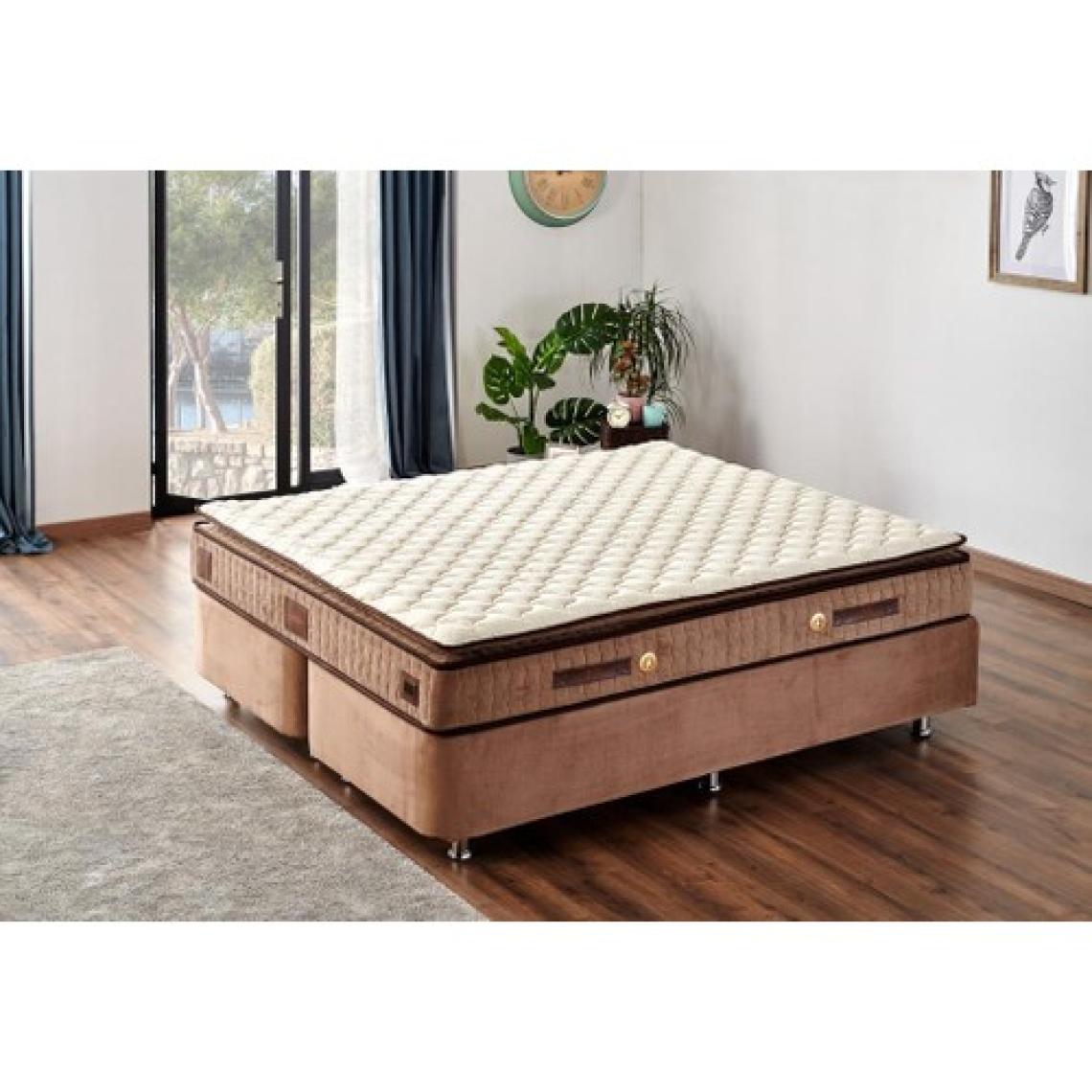 W. Cotton 140x190 cm Çift Kişilik Pedli Yatak Baza Başlık Takımı - Kumaş Baza, Başlık ve Yatak Seti