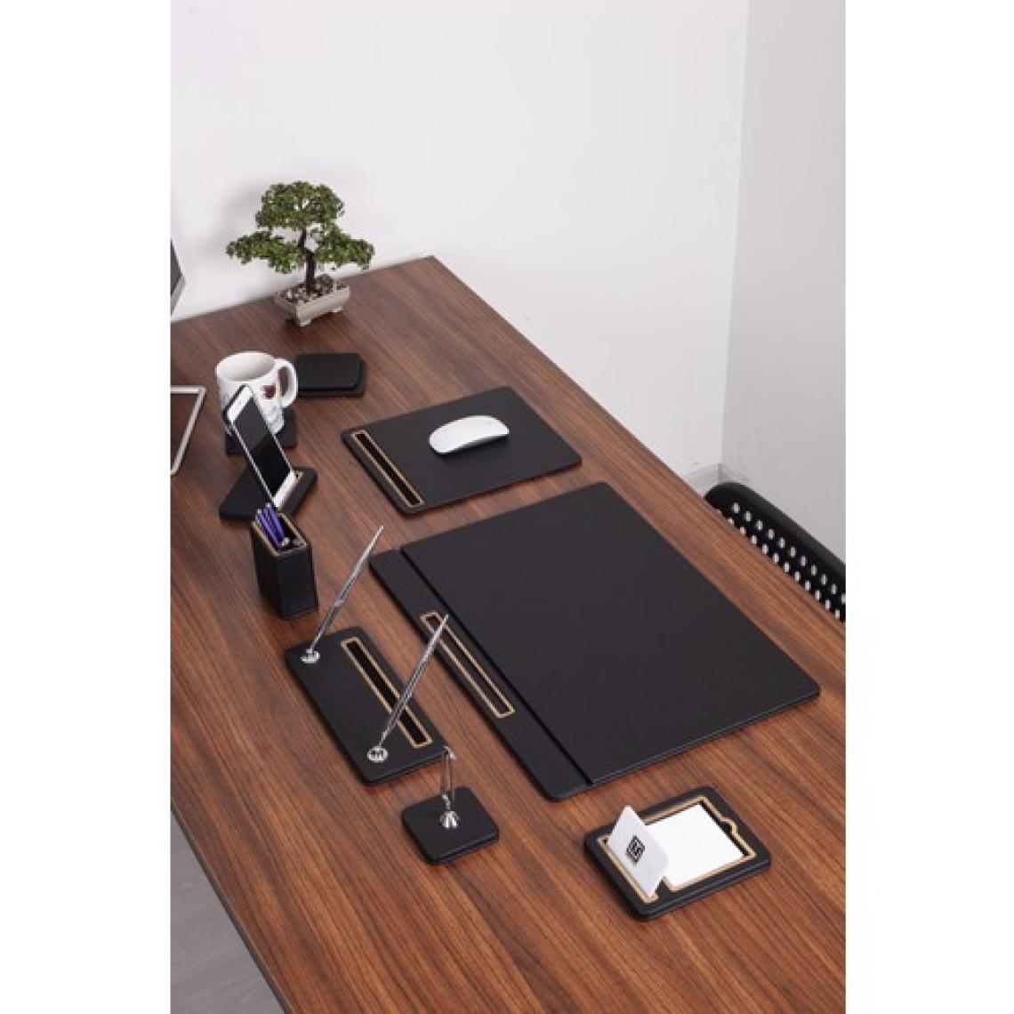 Turgut Office Pera Deri Sümen Takımı 8 Parça Kapaklı Model