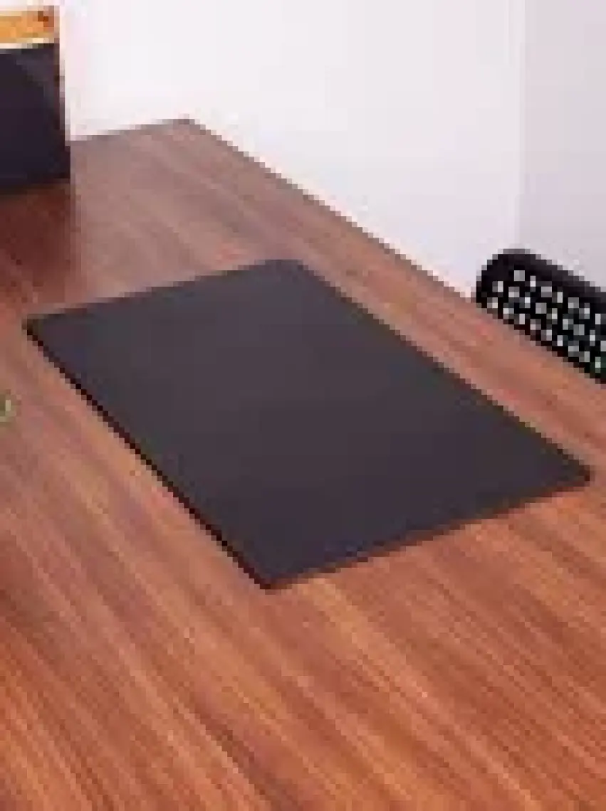 Turgut Office Deri Masa Sümeni Düz Siyah 60X35CM