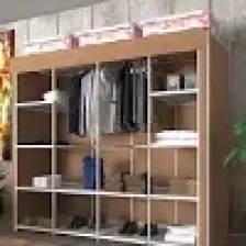 Cimri Kese Geniş Hacimli Çift Askılı Cimrikese Bez Dolap Bej