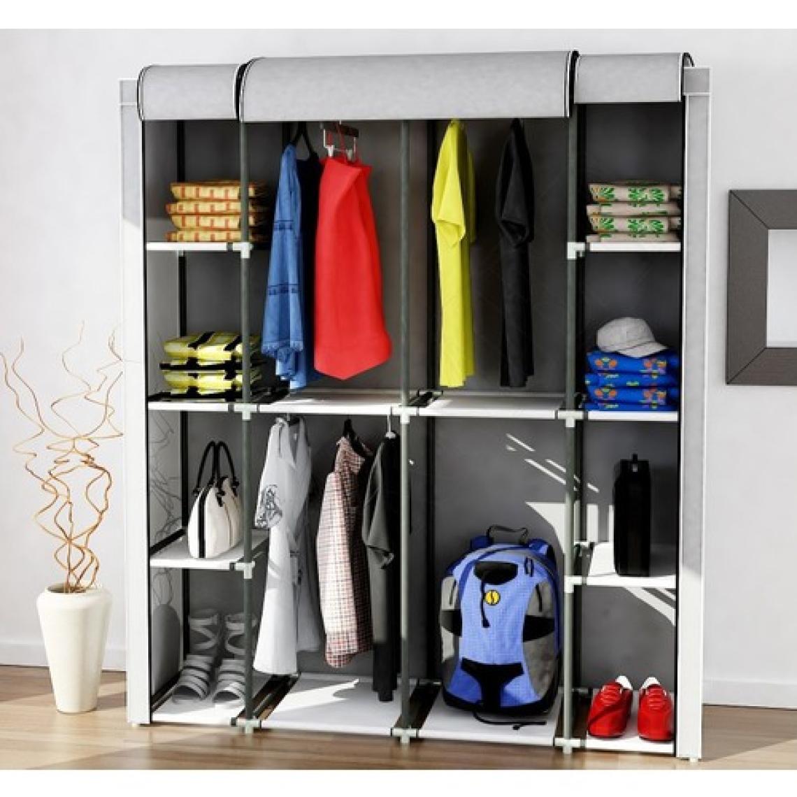 Kalyon Home Lux Çelik Profilli Çok Raflı Bez Dolap Kumaş Gardırop