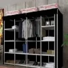 Cimri Kese Geniş Hacimli Çift Askılı Cimrikese Bez Dolap Siyah