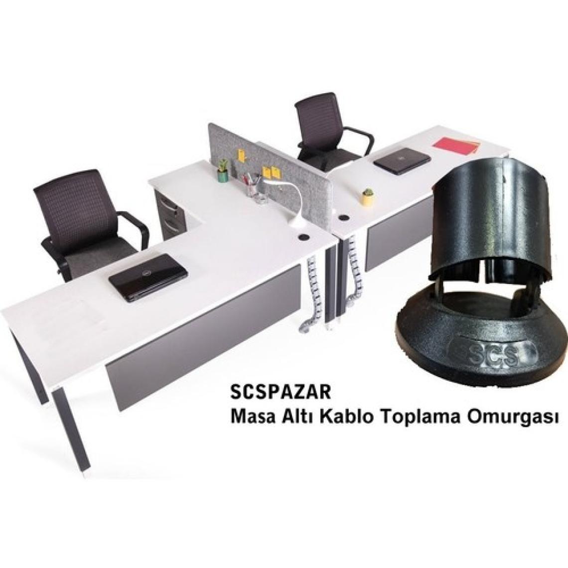 Ksi Design Masa Altı Omurga Kablo Kanalı-Siyah