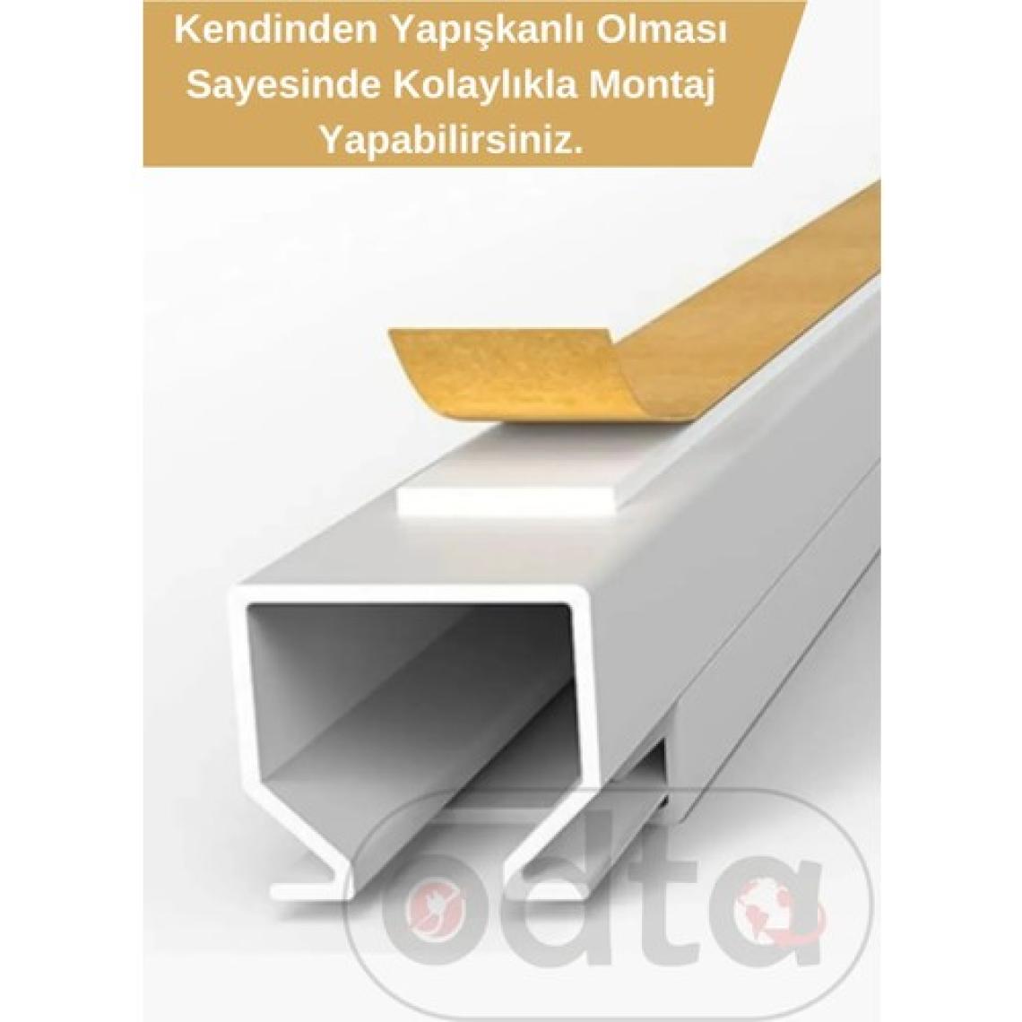 Odta 4 Metre (16X16MM) Kedinden Yapışkanlı Kablo Kanalı | 4m (10 Adet x 40CM) Kablo Gizleyici