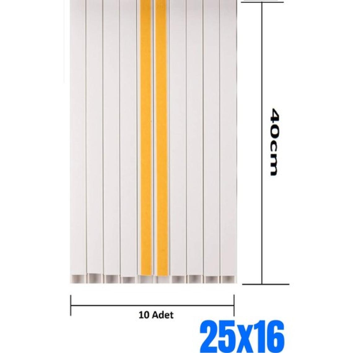 Odta 4 Metre Kedinden 25X16MM Yapışkanlı Kablo Kanalı | 4m (10 Adet x 40CM)  Kablo Gizleyici |