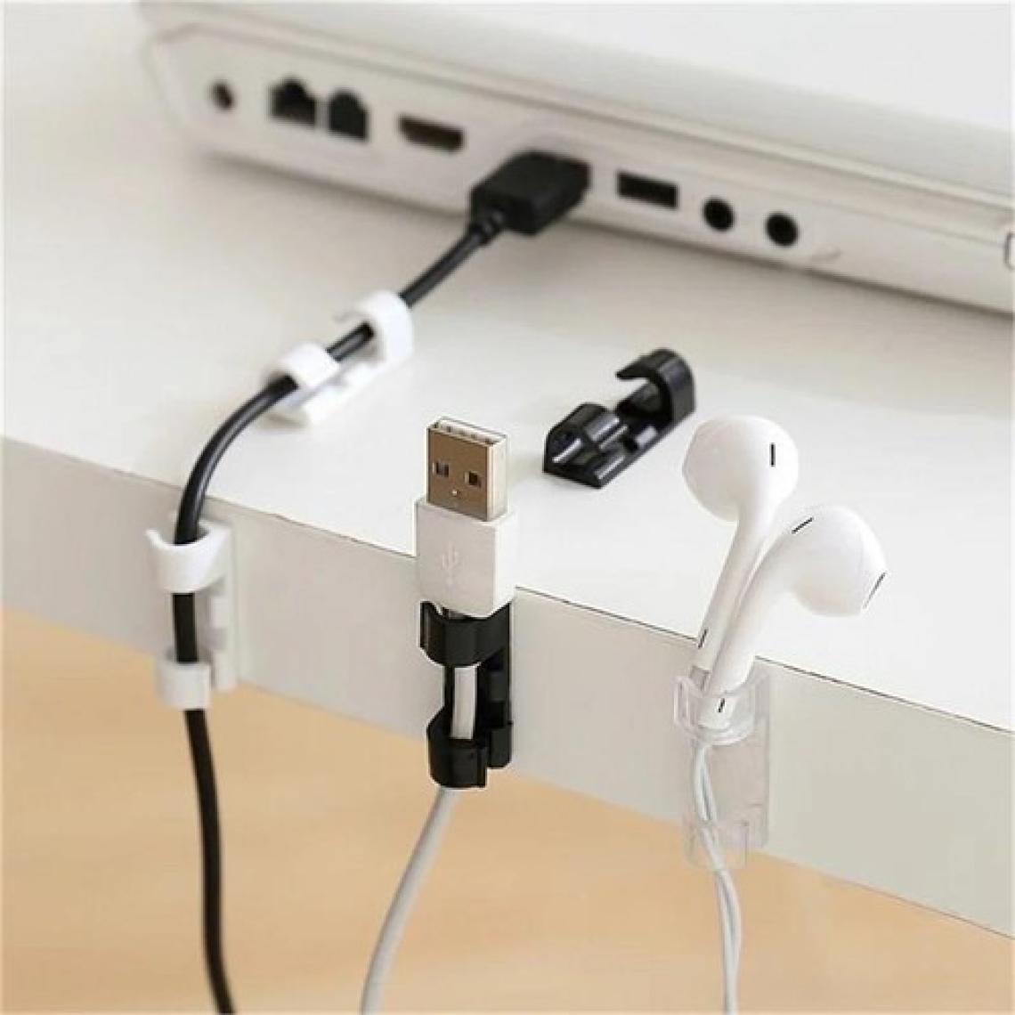 3b Trend Yapışkanlı Mini 20LI Klips USB Pc Adaptör Kablo Tutucu Aparat Şeffaf