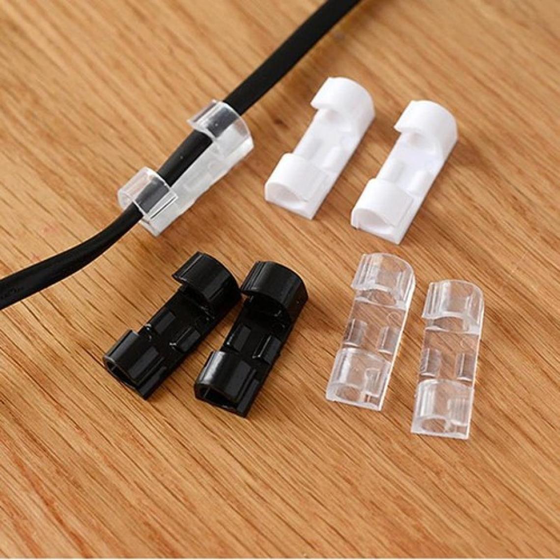 3b Trend Yapışkanlı Mini 20LI Klips USB Pc Adaptör Kablo Tutucu Aparat Şeffaf