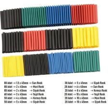 Bunyon 530 Adet Isıyla Daralan Makaron Seti Kablo Koruyucu Kablo Yalıtım Tamir Polyolefin Shrink