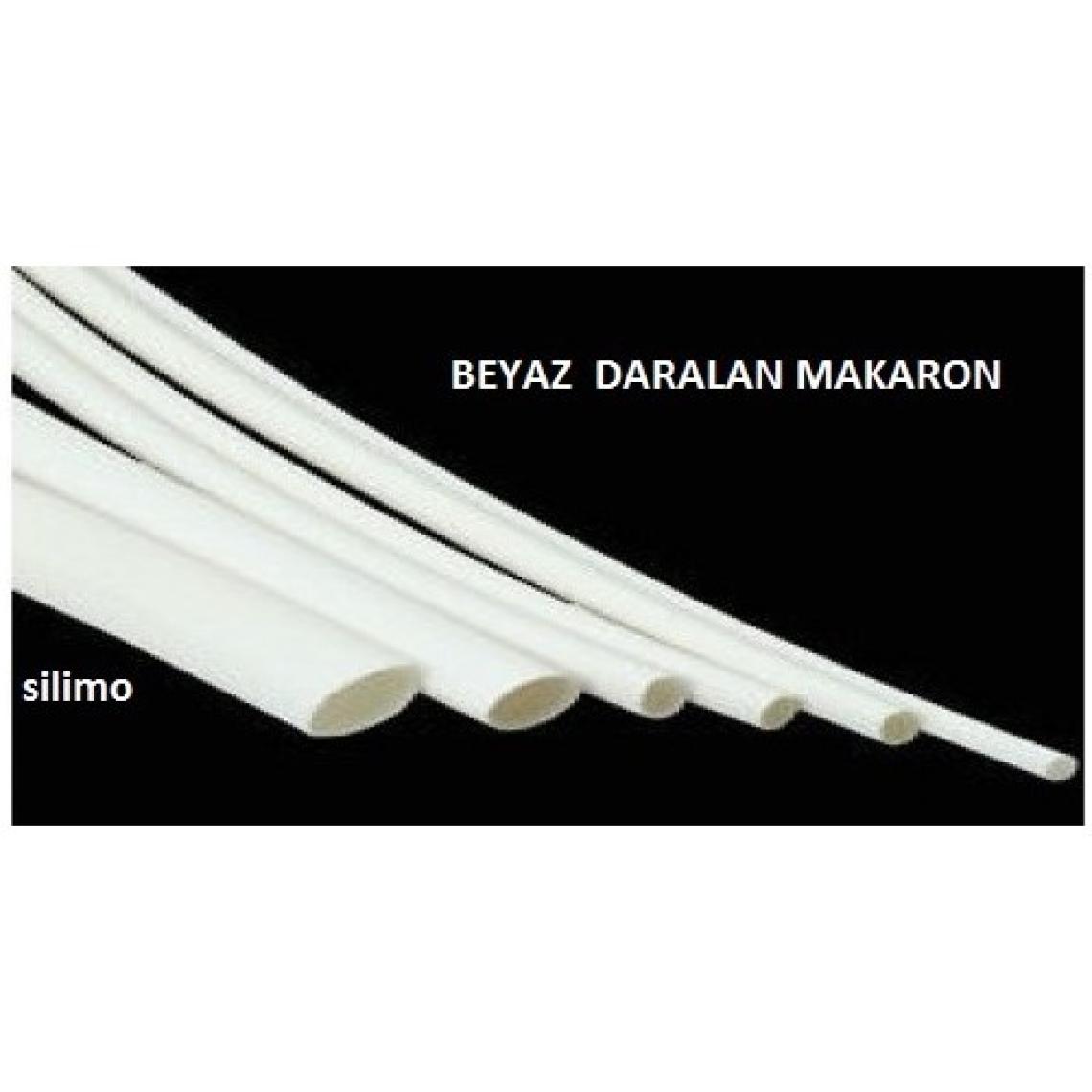 Silimo 1 Metre Beyaz Daralan Makaron 6.4 mm Kablo Yalıtım Isıyla Iphone Uyumlu Hortumu