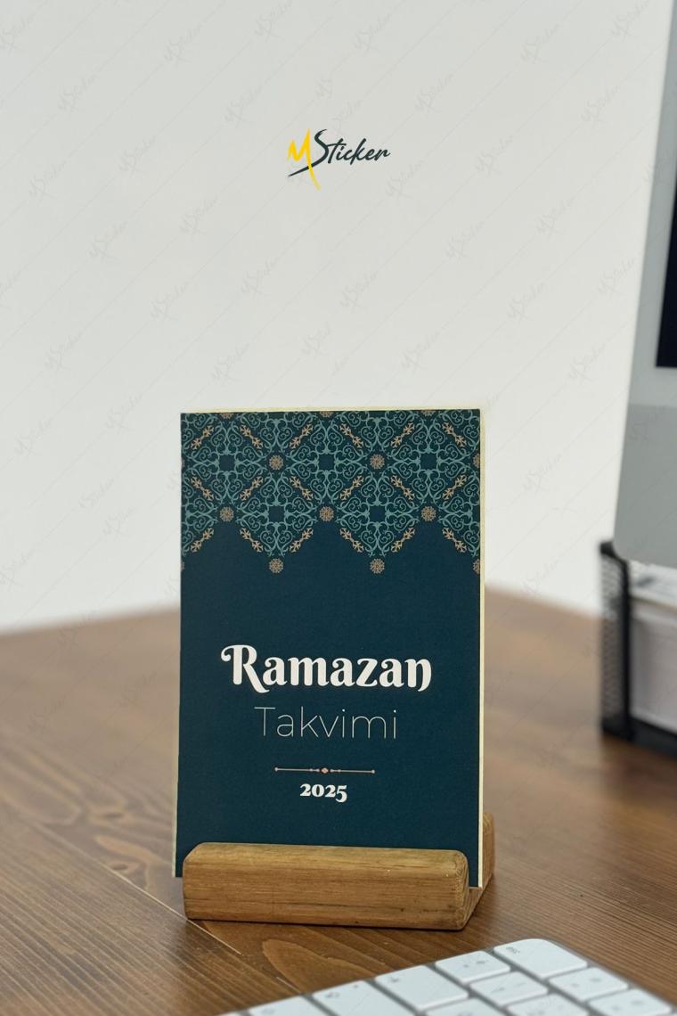 Ramazan Takvimi - Ramazan Ayı Dualı - Günün Önemi Içerikli Ahşap Tutuculu Takvim , Ramazan Seti
