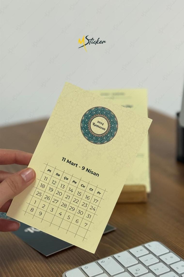 Ramazan Takvimi - Ramazan Ayı Dualı - Günün Önemi Içerikli Ahşap Tutuculu Takvim , Ramazan Seti
