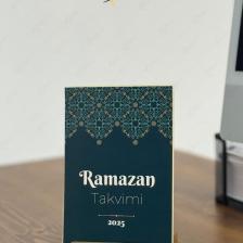 Ramazan Takvimi - Ramazan Ayı Dualı - Günün Önemi Içerikli Ahşap Tutuculu Takvim , Ramazan Seti