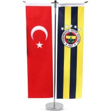 Fenerbahçe 8 x 30 cm 5 Yıldız Fb Logo-Türk T Masa Bay