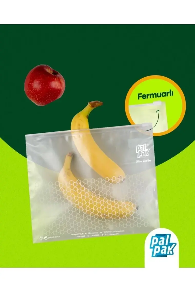 Palpak 2 Boy Çok Amaçlı Kullanılabilir Fermuarlı Poşet - 3 Büyük/3orta