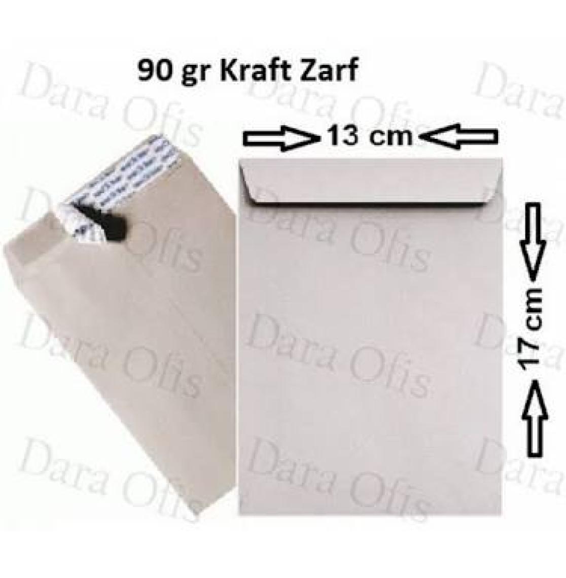 Oyal Kraft Renkli Silikonlu 13X17 Torba Zarf 90 gr 500’LÜ Paket