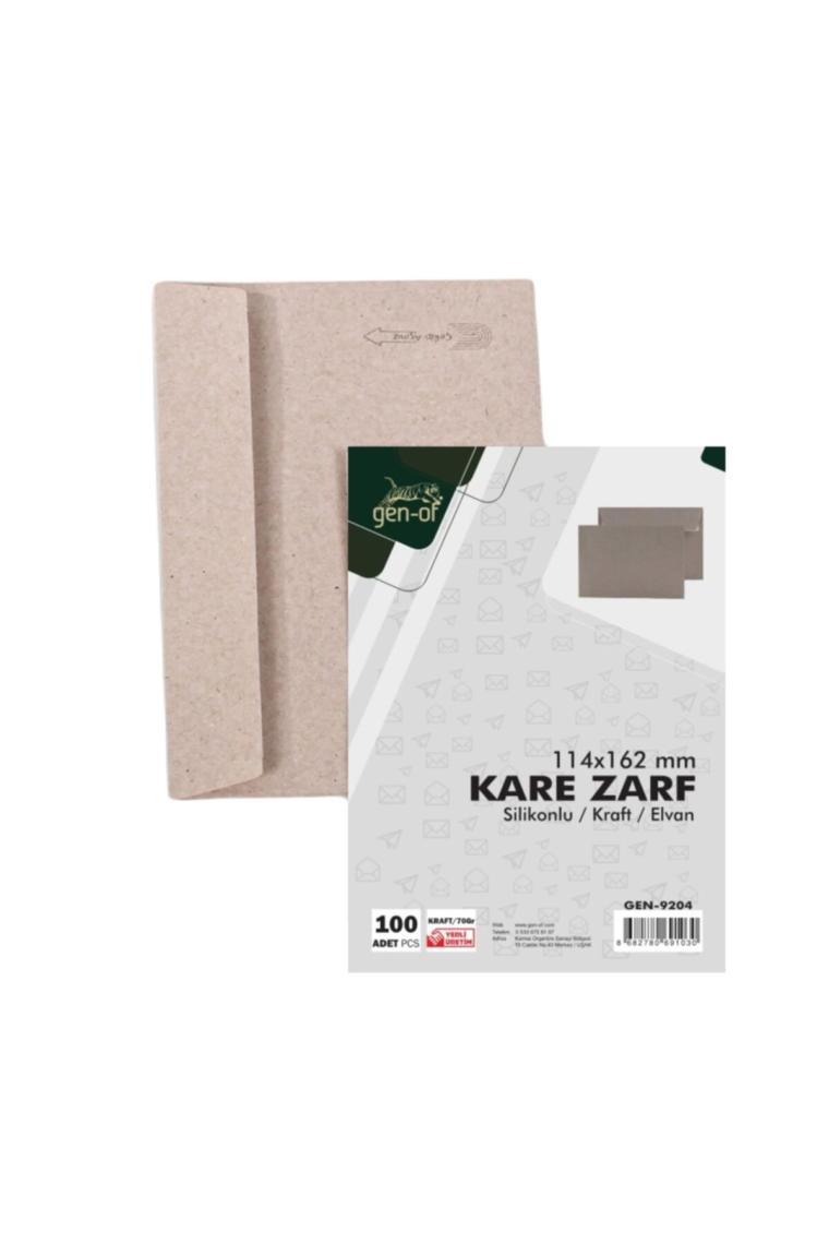 Kraft Kare Mektup Zarfı 114 X 162 Mm 70 Gr Silikonlu 100 Lü