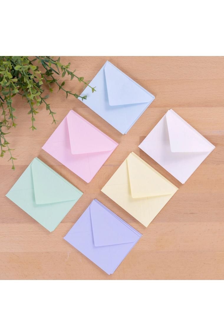 Minik Zarf Seti, 7x9 Cm 30 Adet (AÇIK SARI-SU YEŞİLİ-AÇIK MAVİ-KREM-LİLA-AÇIK PEMBE)