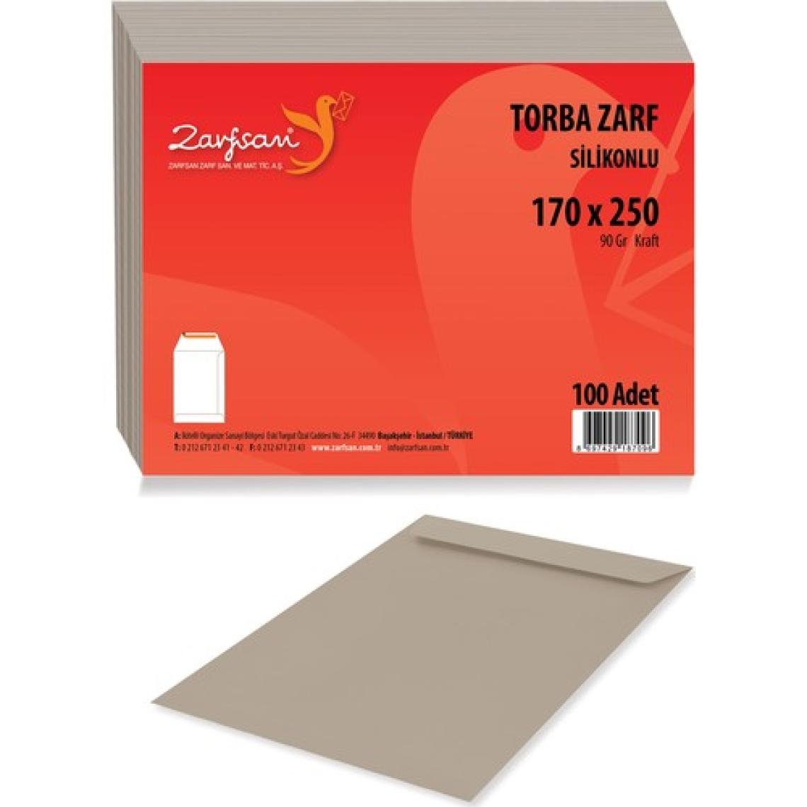 Zarfsan Torba Zarf Kraft 90 gr 17 x 25 cm 100'lü