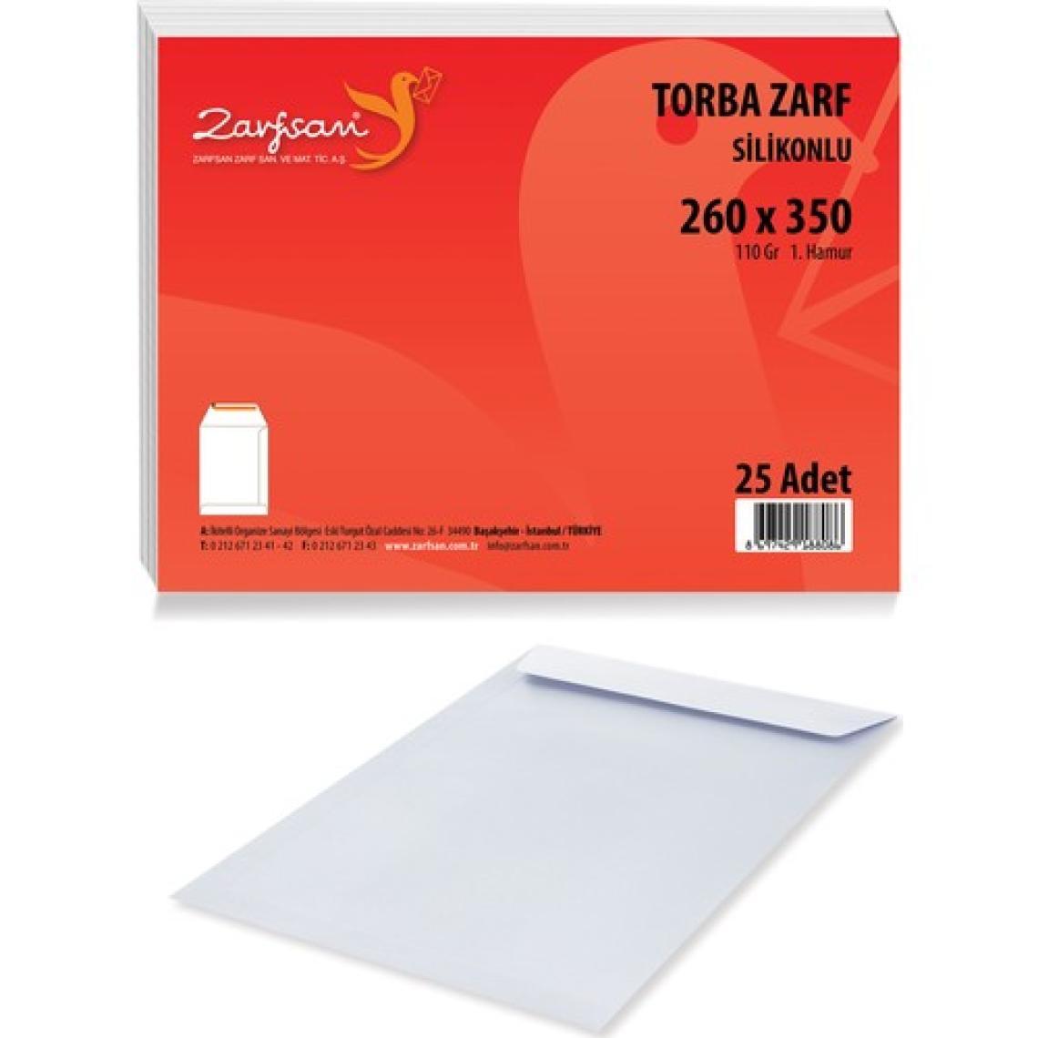 Zarfsan Torba Zarf 110 gr 1.hamur 26x35 25'li