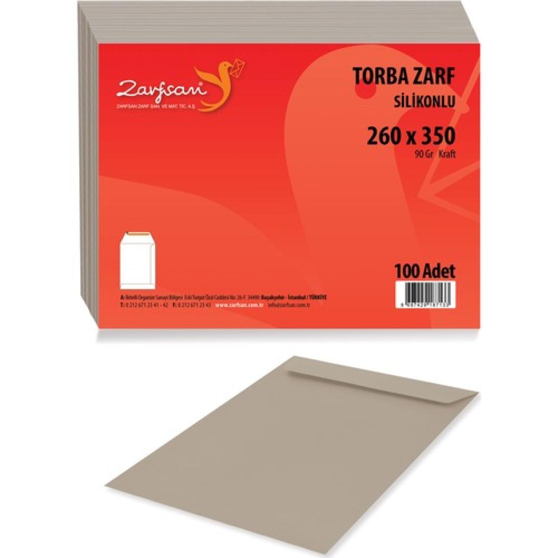 Zarfsan Torba Zarf Imitasyon Kraft 90 gr 26 x 35 cm 100'lü