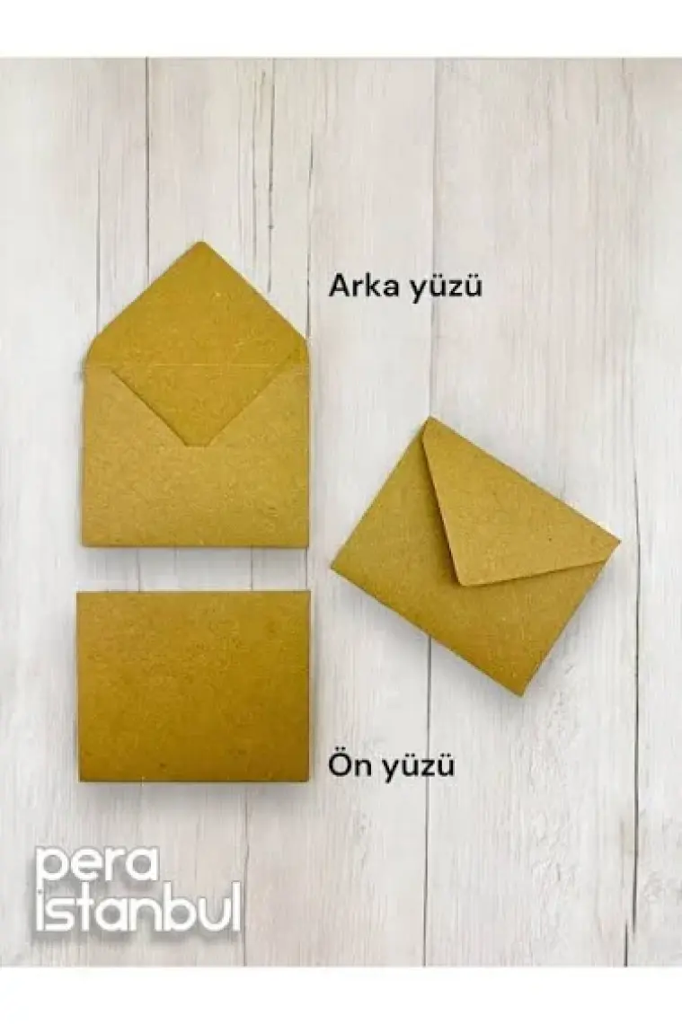 50 Adet Kraft Renkli Küçük Zarf 7x9