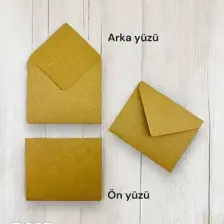 50 Adet Kraft Renkli Küçük Zarf 7x9