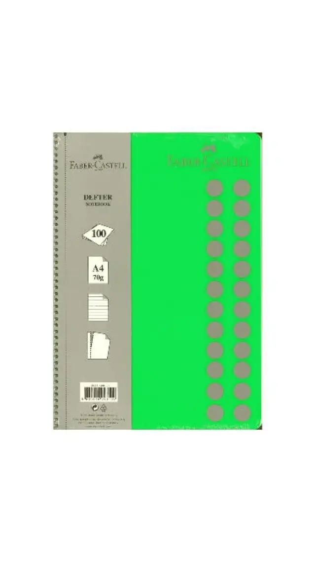Faber-Castell PP Kapak Çizgili Defter 100 Yaprak (5075400111)