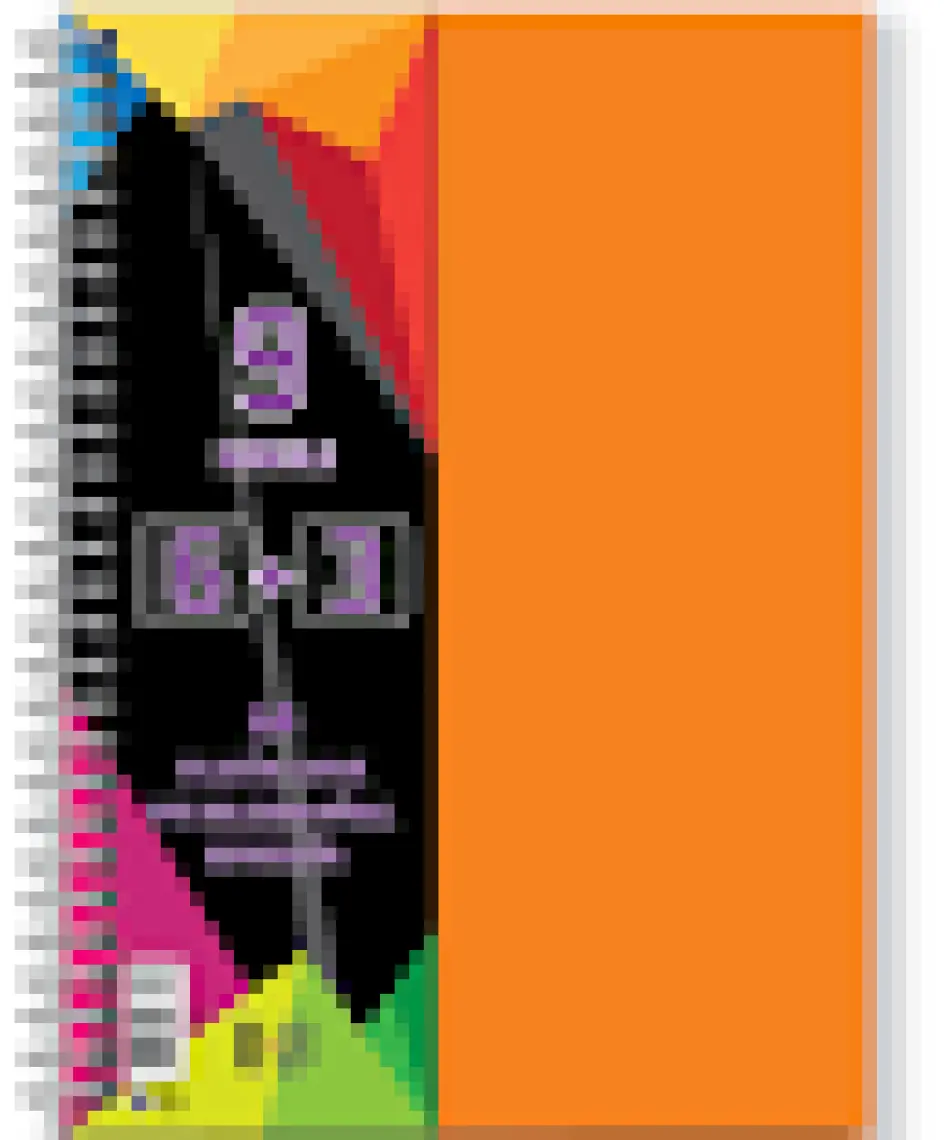 U-Deep A4 Büyük Boy 9 Konulu Ayraçlı Spiralli Plastik Kapaklı Defter 6 Kareli + 3 Çizgili