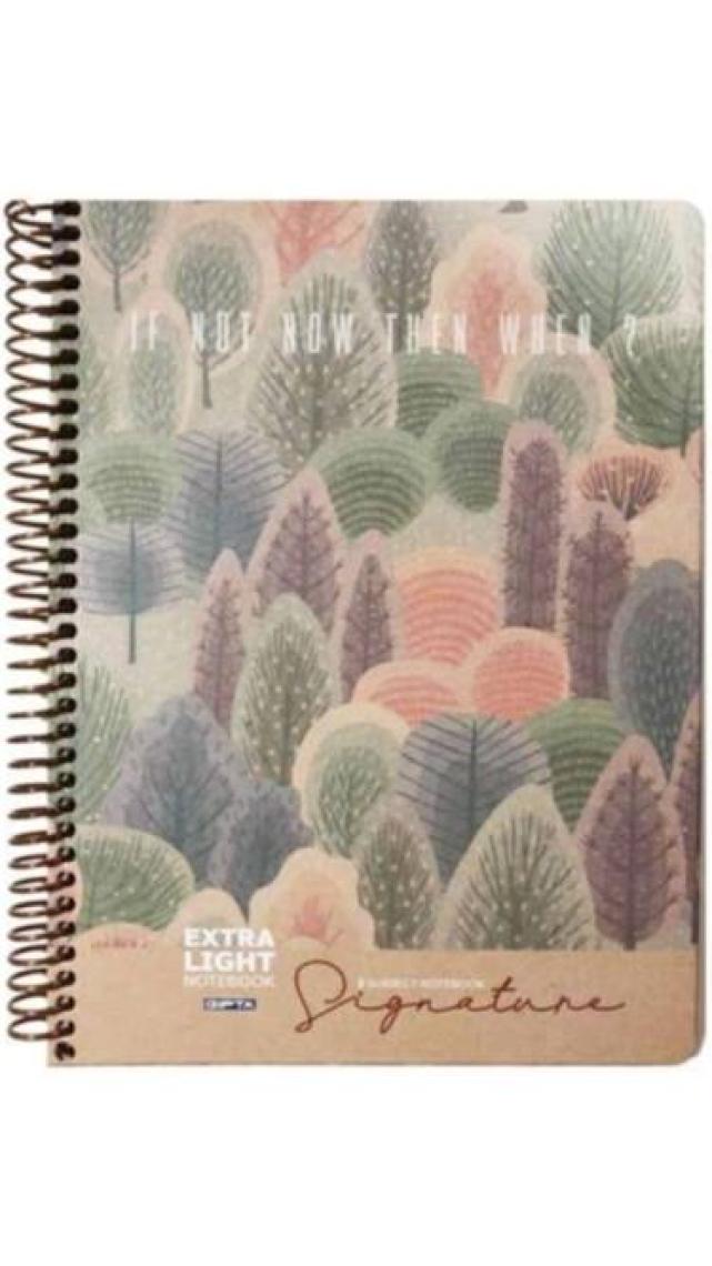 Gıpta Extra Light Spiralli Seperatörlü Sert Kapak Defter A4 120 Yaprak Kareli