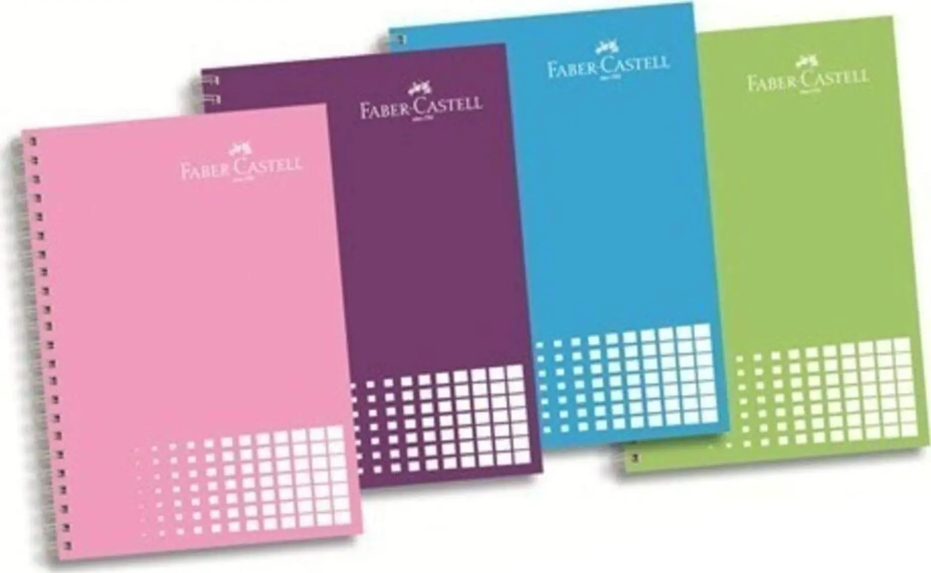 Faber-Castell PP Kapak 4 Blm Renkli Kenar Kare Defter 120 Yaprak (5075400160)