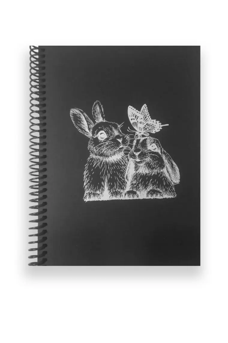 Lizy 17X24 Siyah Yapraklı Sketch  Defter 48Yp 120Gr