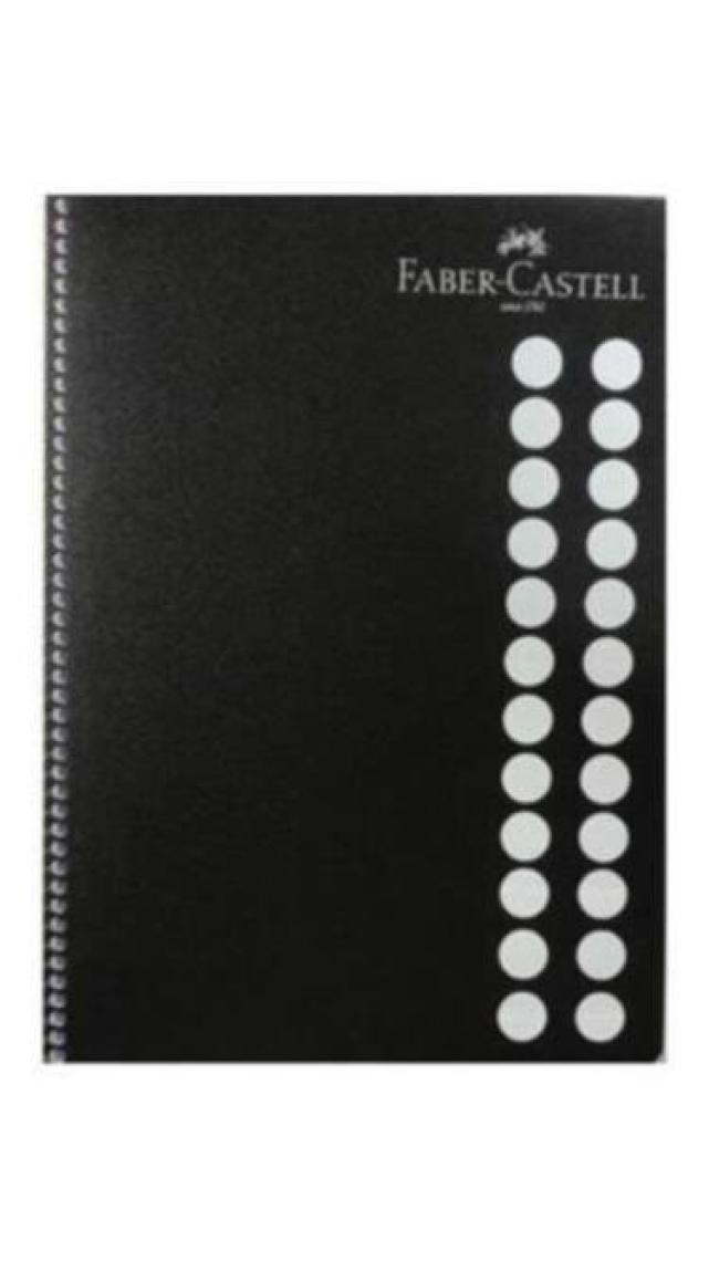 Faber-Castell PP Kapak Koyu Renkler Çizgili Defter 100 Yaprak (5075400114)