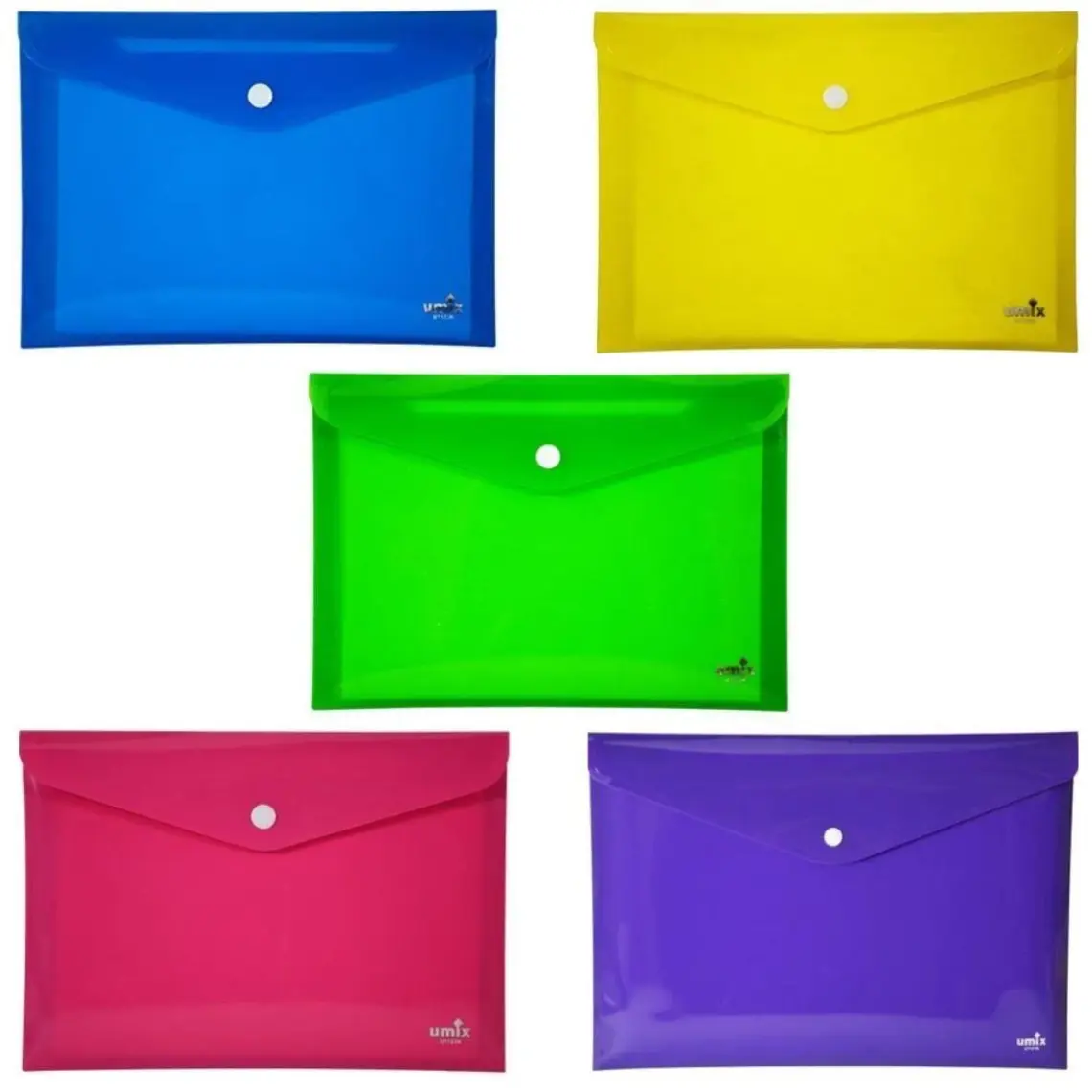 Umix Çıtçıtlı Zarf Dosya A4 Neon Yeşil
