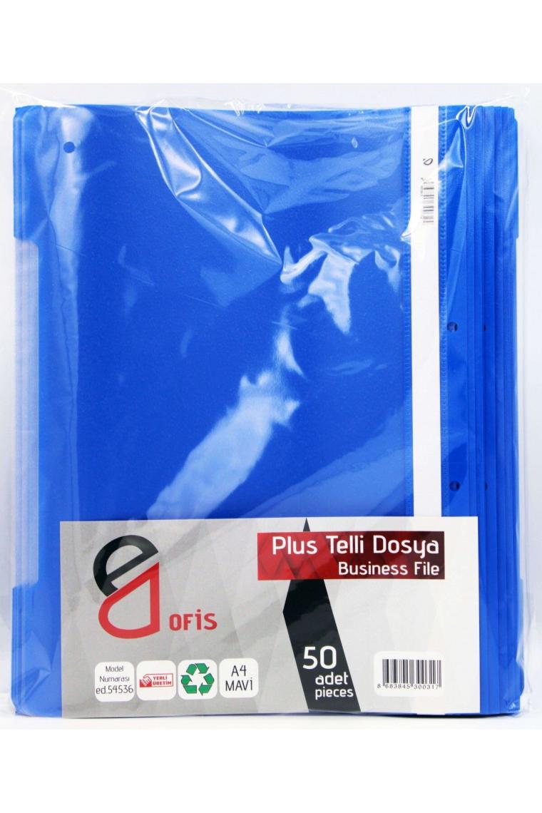 E&d Ofis Plus Mavi Telli Dosya 50'li Paket