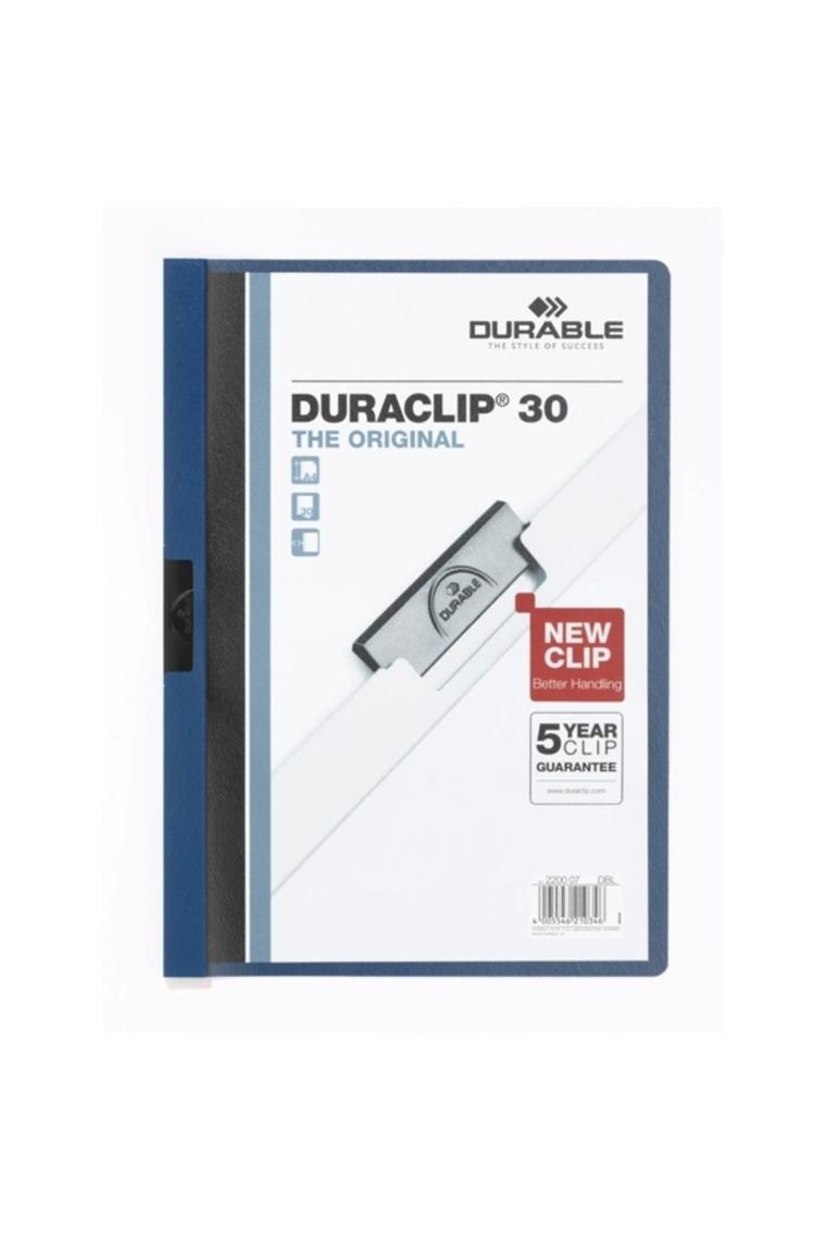 Sıkıştırmalı Dosya Duraclip Ortadan Klipsli 30 Syf A4 Lacivert 2200