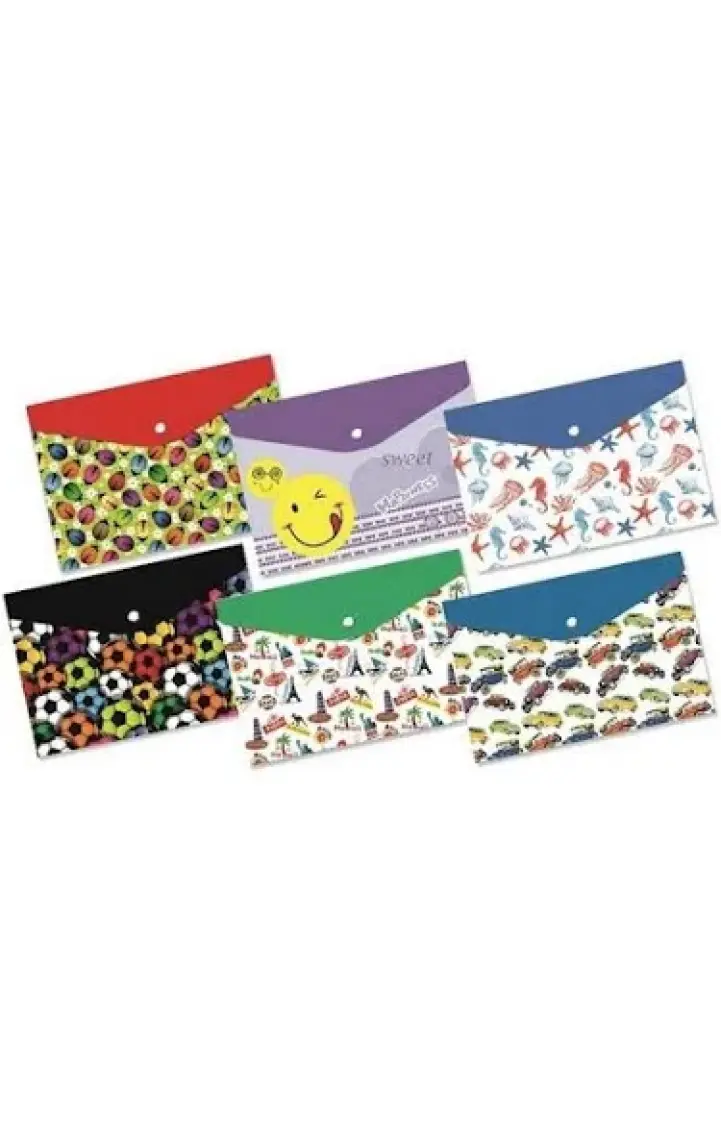 Ticon Desenli A4 Çıtçıtlı Dosya
