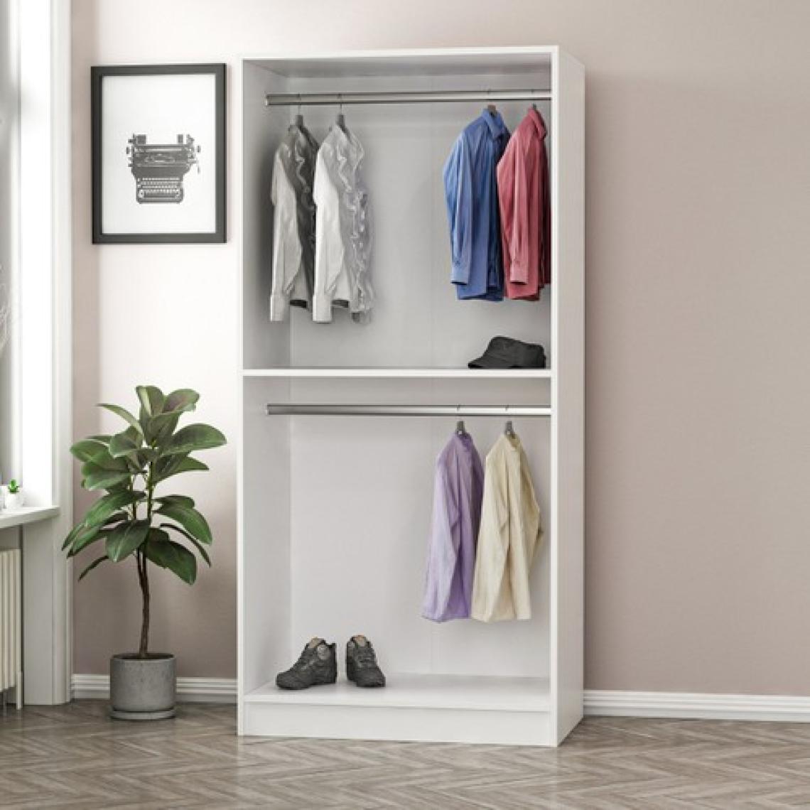 Minar Kale 90CM Giyinme Dolabı - Beyaz 210CM