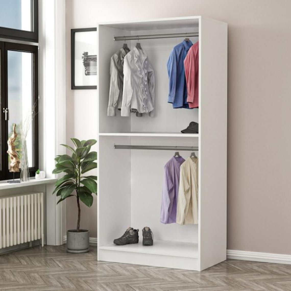 Minar Kale 90CM Giyinme Dolabı - Beyaz 210CM