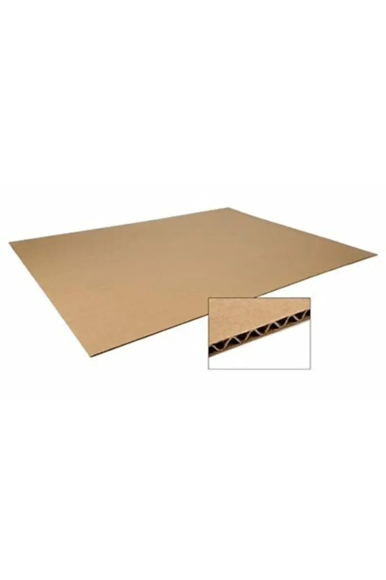 Kraft 100x120 3mm Oluklu Mukavva Karton Levha Ödev Kartonu Proje Kartonu