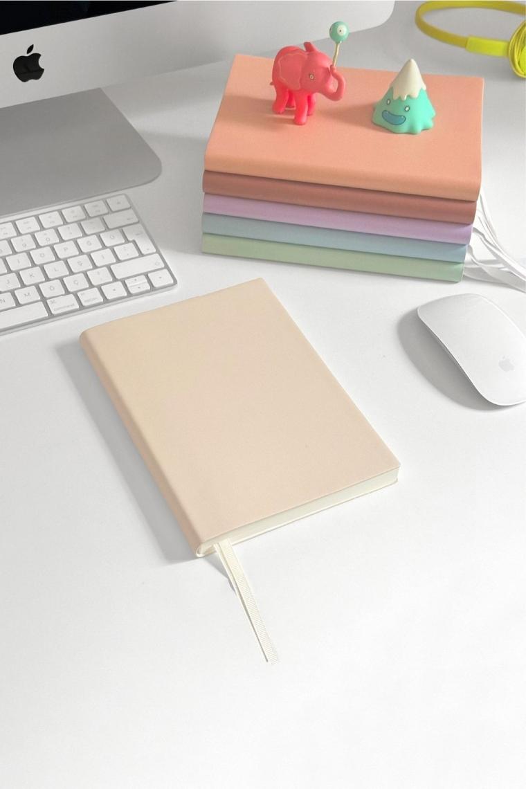 Smyth Pastel Tarihsiz Kalın Yapraklı Noktalı Defter 15x21 Cm (a5) Bej