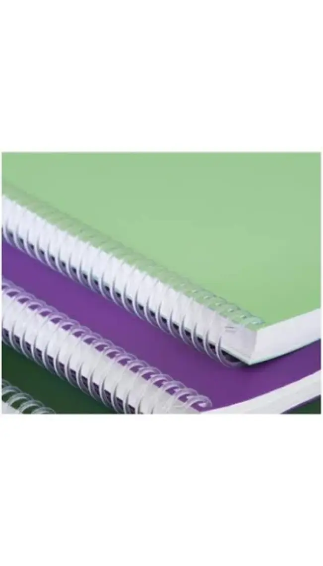 A4 72 Yaprak Spıralli- Plastik Kapak Defter Neon Cizgili