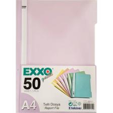 Exxo Pastel Telli Dosya 50'li Lavanta
